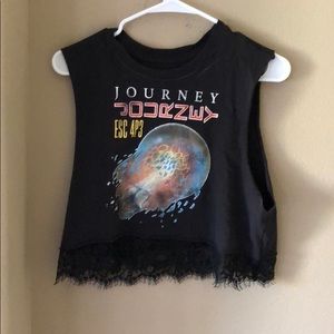 FOREVER 21 journey tank top with lace detailing